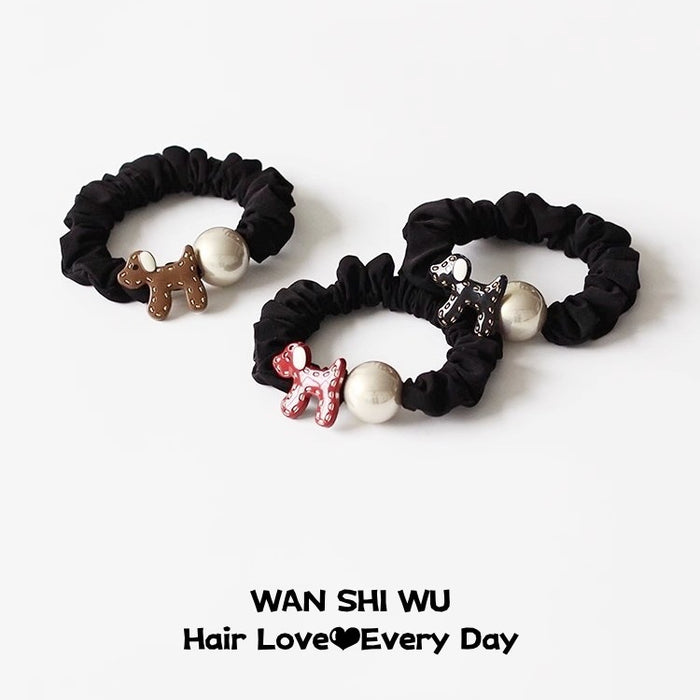 Wholesale Cartoon Puppy Hair Ring Large Intestine Hair Ring Rubber Band