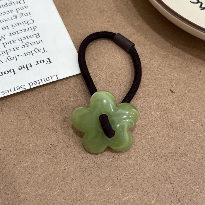 Wholesale Acrylic Flower Hair Rope Fashion Beaded Hair Rope Hair Strap Hair Accessories