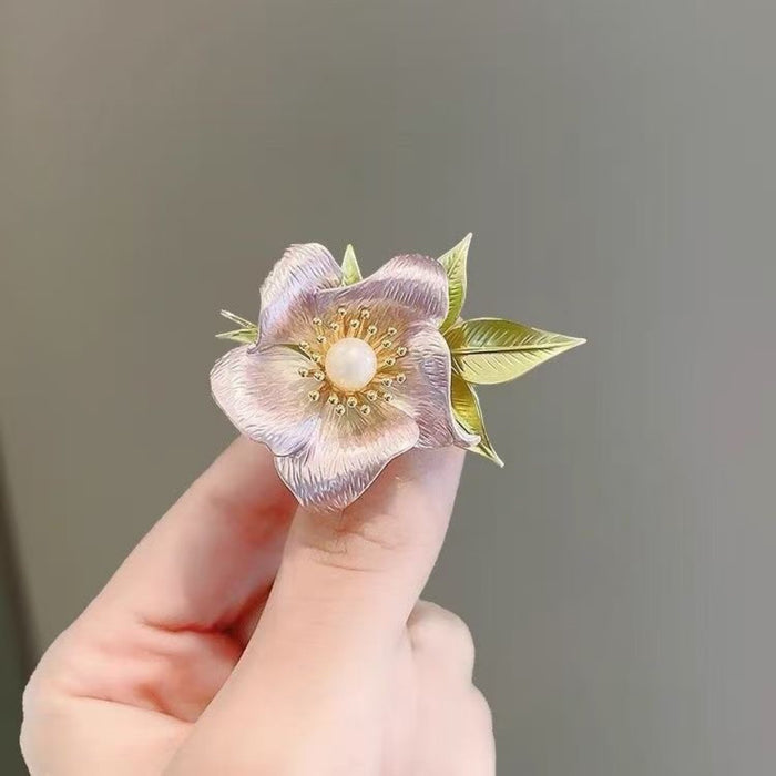 Wholesale Hand-Painted Camellia Brooch