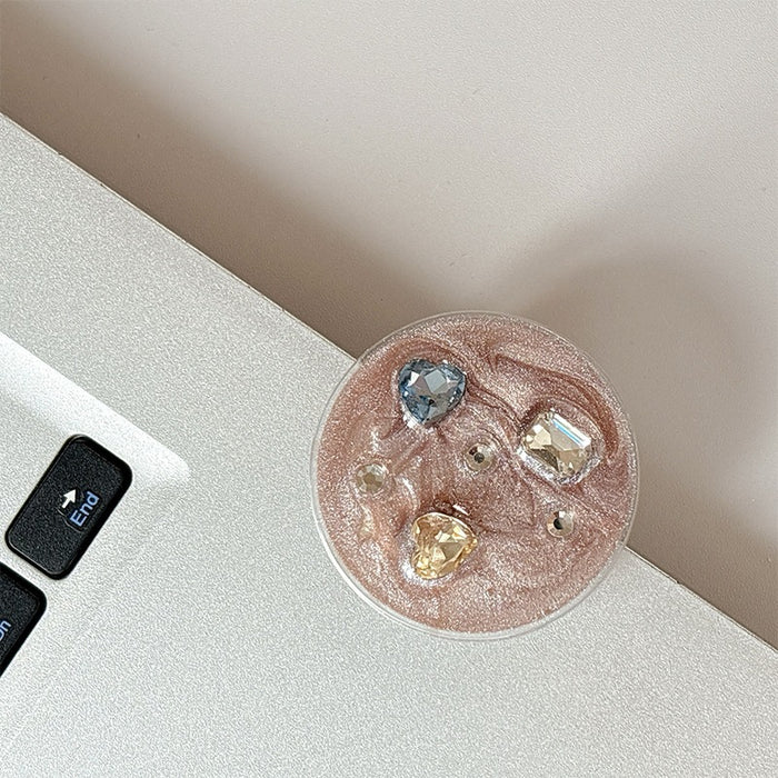 Wholesale Rhinestone Gemstone Phone Holder with Magnetic Suction Ring