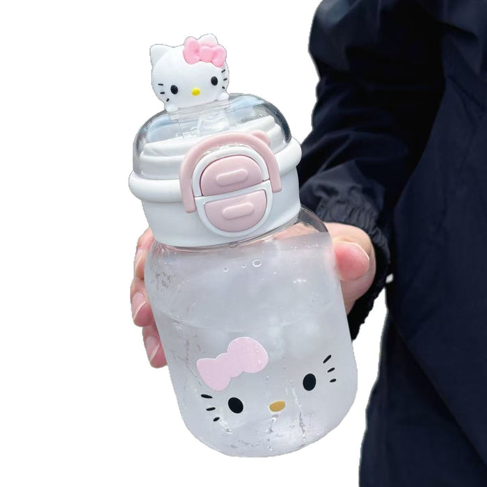 Wholesale Fashion Cute Double Spout Plastic Cup Portable Dorm Drinkware For Girls