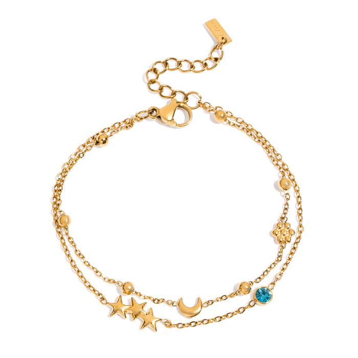 Wholesale Star-shaped design stainless steel women' s bracelet