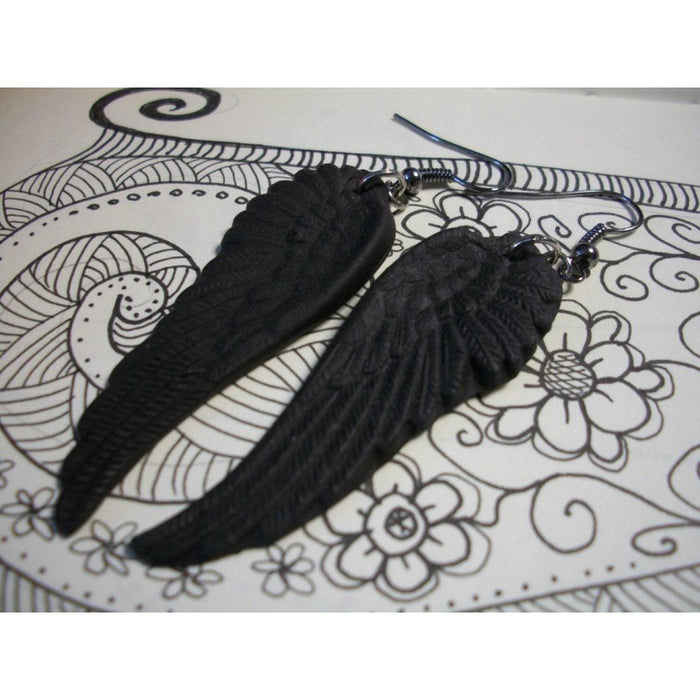 Wholesale fashion new wings pendant earrings black devil wings earrings earrings