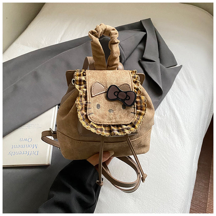 Wholesale PU cute cartoon retro style backpack bags for autumn and winter.