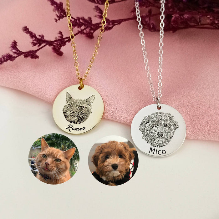 Wholesale Stainless steel necklace with stainless steel disc and commemorative tag
