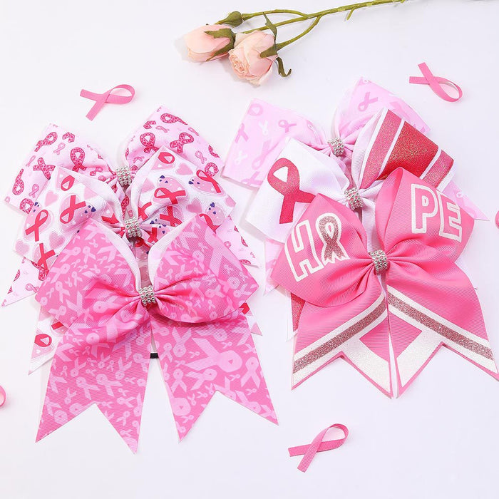 Wholesale Red Ribbon Pattern Bow Hair Scrunchies JDC-HS-Danzuo016