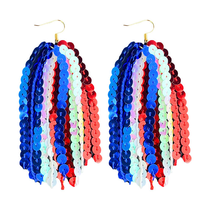 Wholesale Celebrating atmosphere with trendy accessories, sparkling earrings, diamond balls, color blocked large earrings