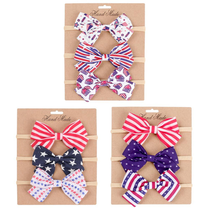 Wholesale 50PCS Independence Day Bow Children's Headband JDC-HD-XiuG004