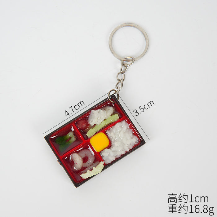Wholesale PVC Miniature Chinese Bento Box Food Model Realistic Simulation For Dollhouse Fridge Magnet Home Decor