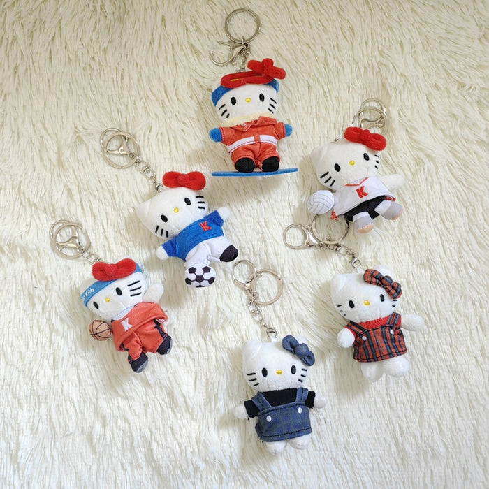 Wholesale Cute Bow Cat Plush Doll Keychain Pendant