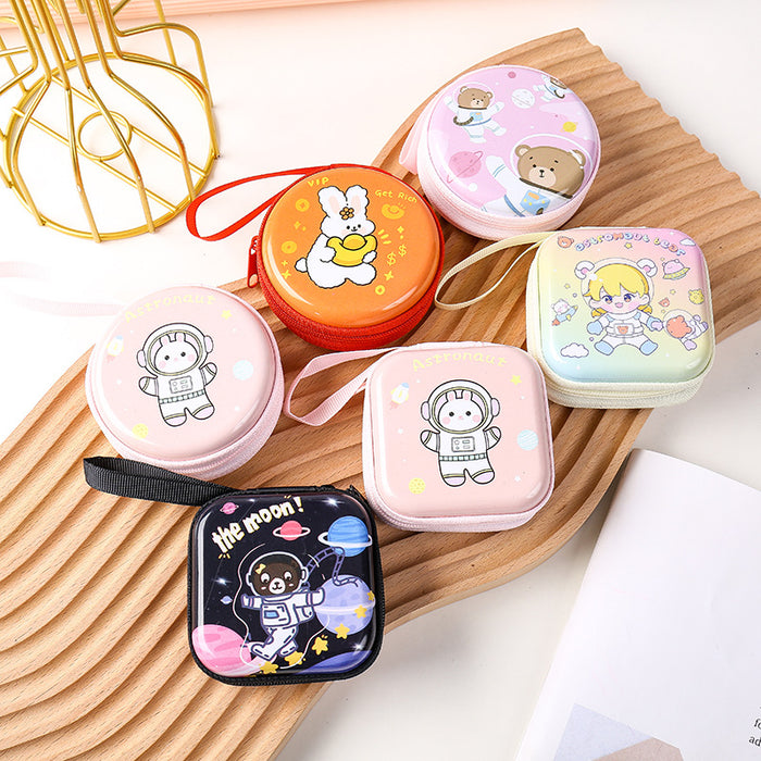 Wholesale coin purse change storage earphone cable storage bag children portable zipper earphone box