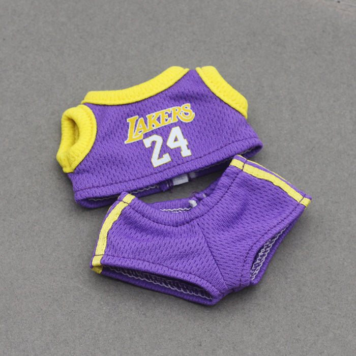 Wholesale 17cm  Baby Clothes Basketball Clothes Basketball Uniform Macaron Jersey First and Second Generation Universal Practical Doll