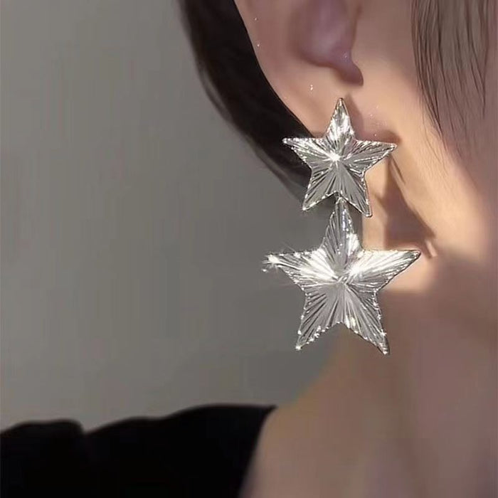 Wholesale Alloy Style Five-pointed Star Earrings JDC-ES-WuN006