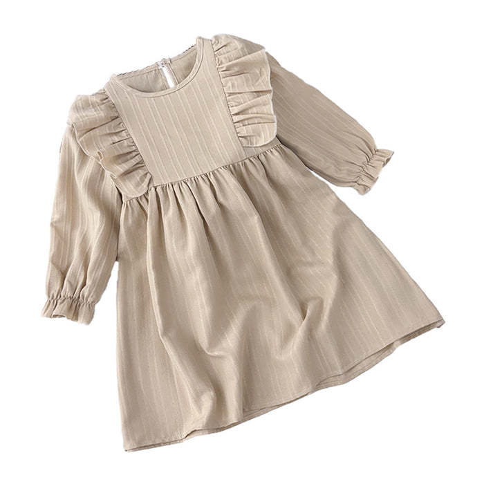 Wholesale Children's Skirt Ruffled Long Sleeve Princess Skirt JDC-CTS-DuoEr001