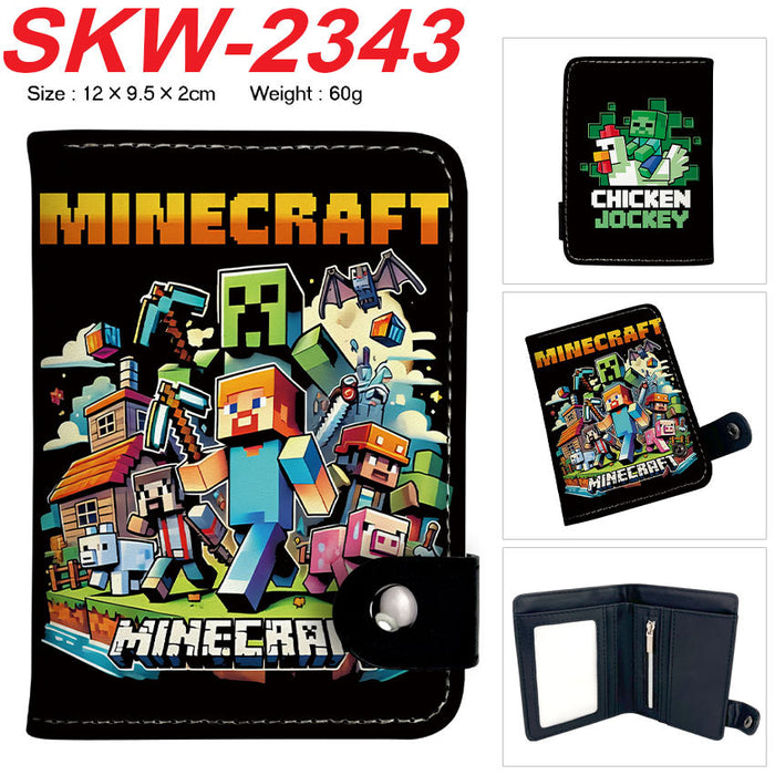 Wholesale Cartoon Theme Vertical PU Bifold Snap Wallet With Card Slots And Coin Pocket Casual Streetwear Accessory For Resale