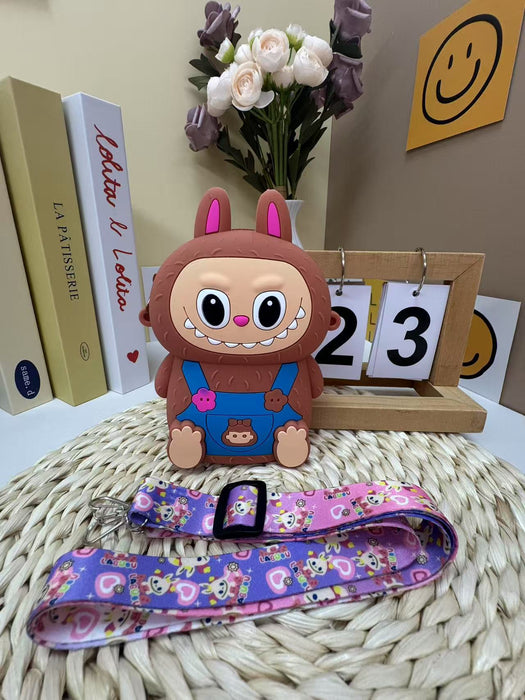 Wholesale Silicone Bag Cartoon Mobile Phone Bag Mini Bag Single Shoulder Rabu Messenger Bag Children's Coin Purse