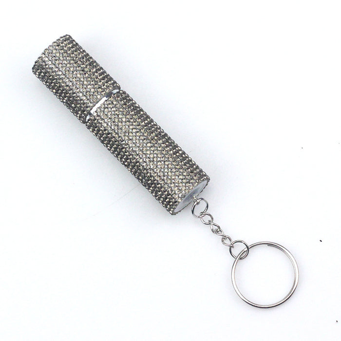 Wholesale 10ml Plastic Diamond-studded Perfume Bottle Keychain JDC-KC-TouMS024