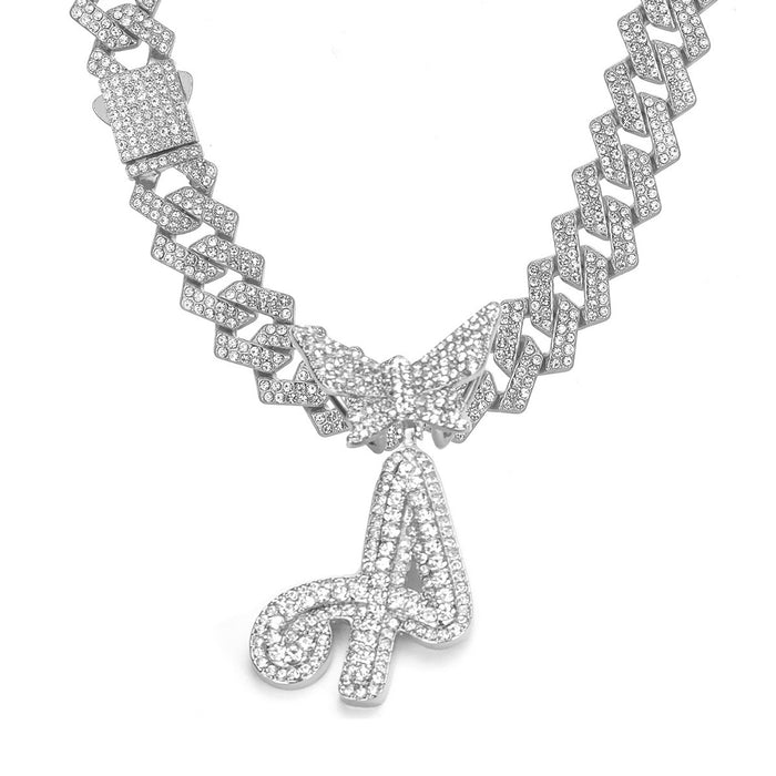 Wholesale Alloy rhinestone pendant necklace