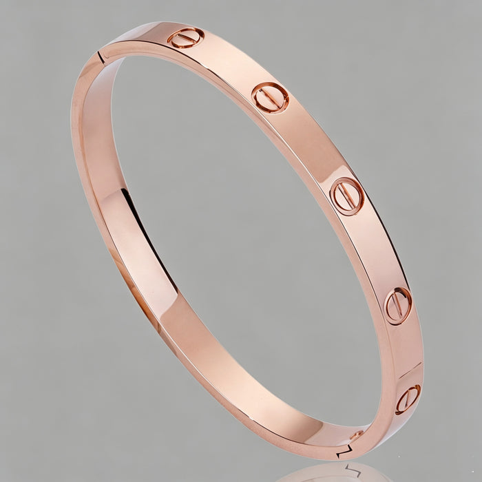 Wholesale Love Design Rhinestone Bracelet 18K Gold Plated Titanium Steel Geometric Buckle Women S Fashion Jewelry Boutique Resale Gift