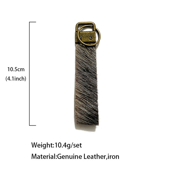 Wholesale Leather key chain horse hair Halo fashion clothing pendant