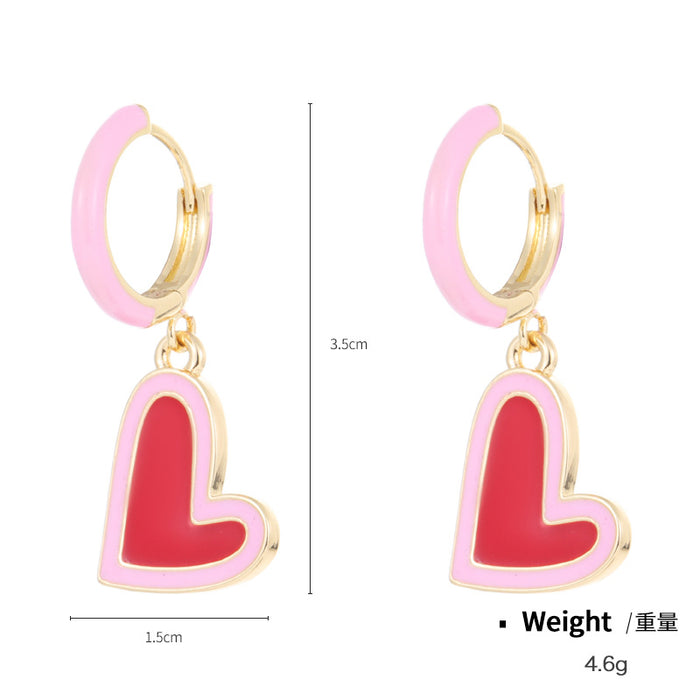 Wholesale Valentine's Day Series Pink Heart Earrings Set Combination JDC-ES-KenJie005