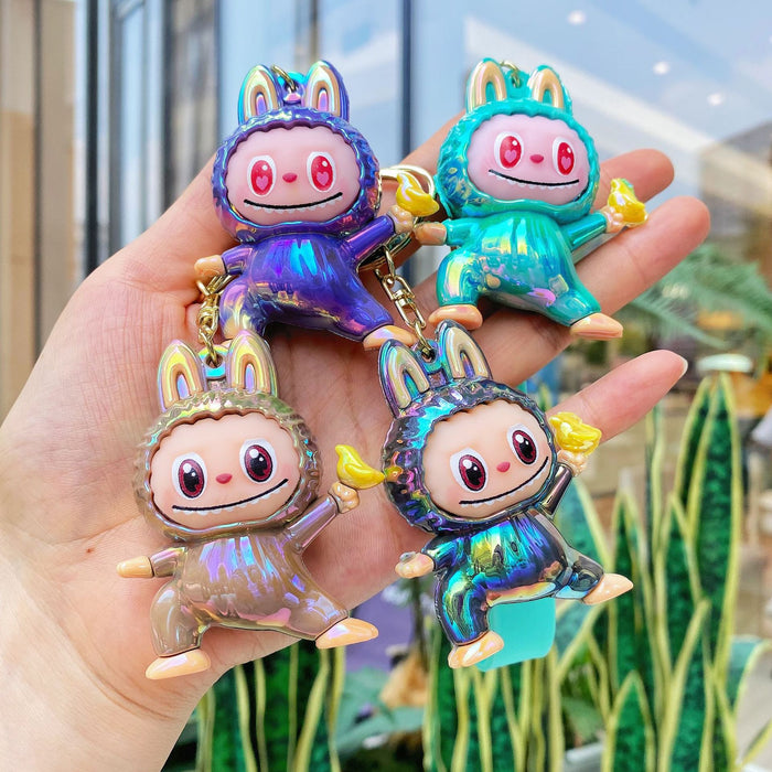 Wholesale Electroplated iridescent sheep keychain