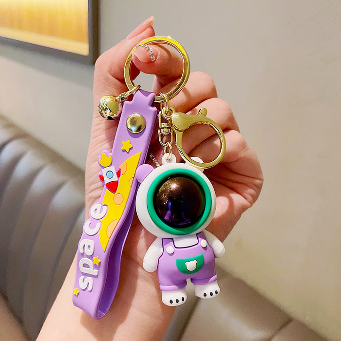 Wholesale Cartoon  Keychain Car Silicone Pendant Couple Key Chain Hanging Ornaments