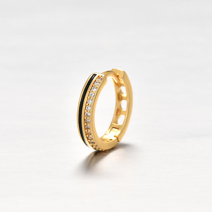Wholesale Vintage personalized diamond studded earrings with a high-end feel and temperament, ear buckles with niche design, and earrings