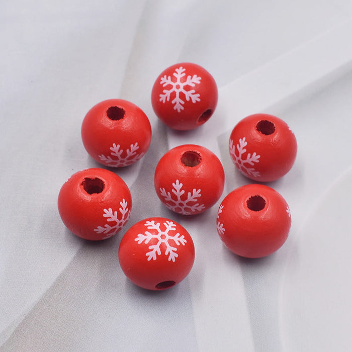 Wholesale 10pcs Christmas Wooden Beads JDC-BDS-KYZL008