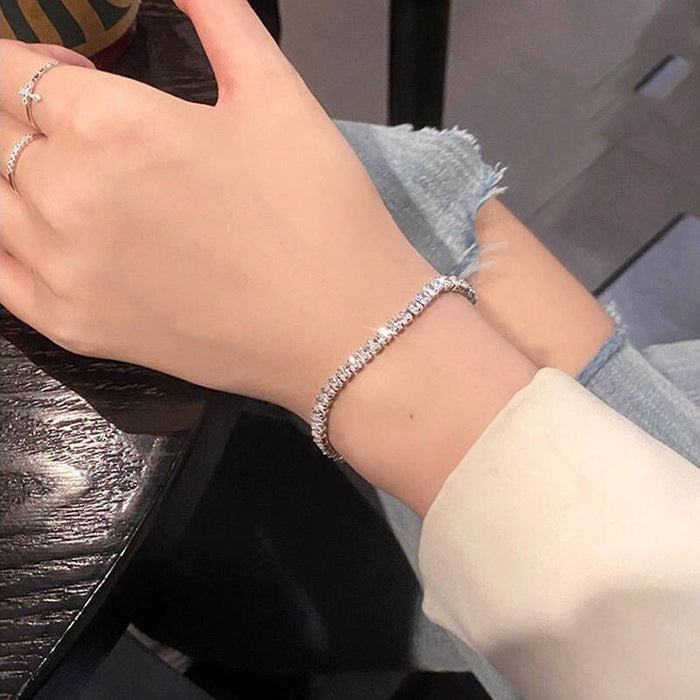 Wholesale Snake-shaped snake bone bracelet, sparkling diamond texture bracelet, zircon opening, silver adjustable bracelet
