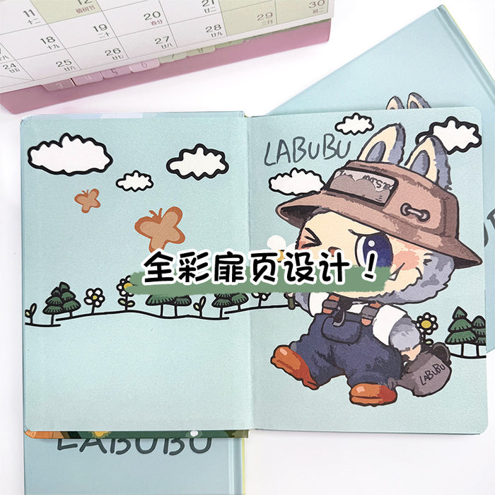 Wholesale 5pcs Color Page Hard Cover Notebook Cute Cartoon Notepad Student Diary Hand Ledger