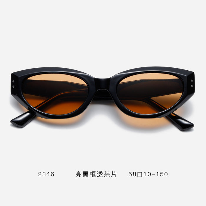 Wholesale New retro cat-eye sunglasses for women, fashionable and high-end street style sunglasses for small faces