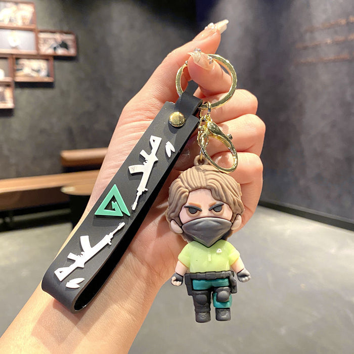 Wholesale Doll Figurine Student Bag Charm Keychain