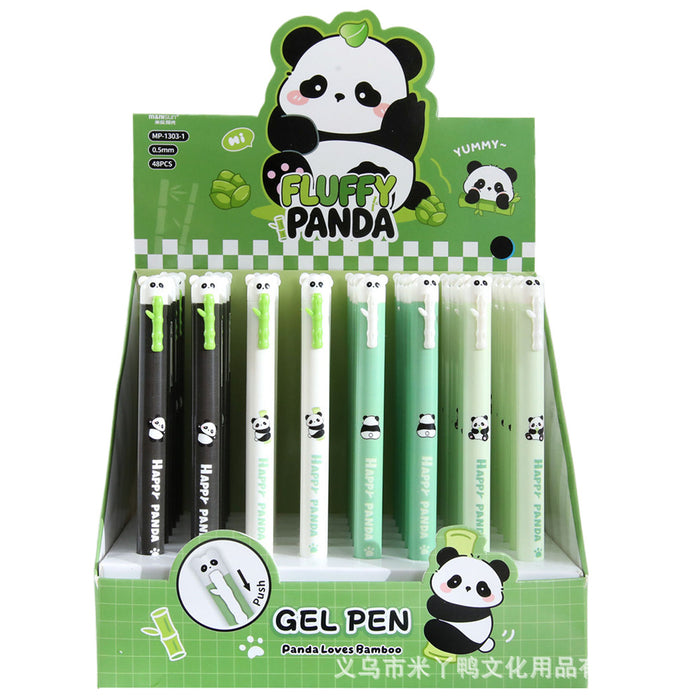 Wholesale Plastic Panda Cartoon Clickable Gel Pen for Students MOQ≥2