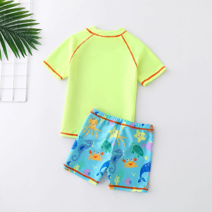 Wholesale Children's swimsuit baby boy cartoon cute split