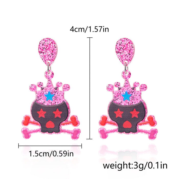 Wholesale  accessories sy colorful ghost eyes funny festive atmosphere acrylic earrings earrings earrings for women