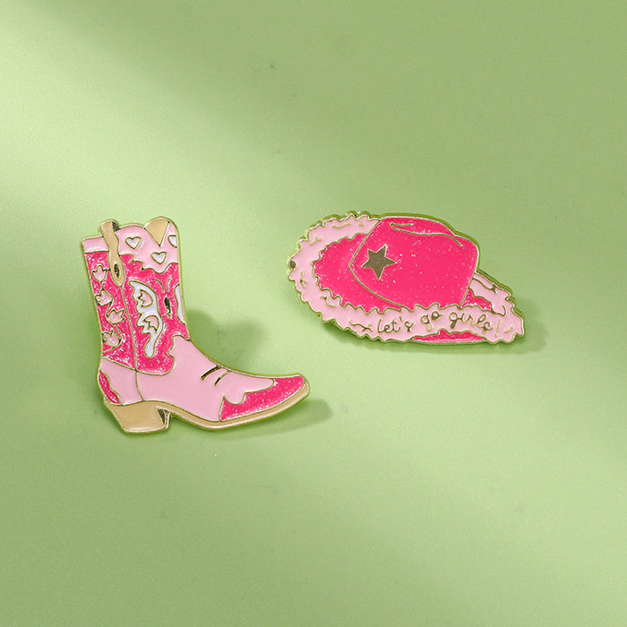 Wholesale cartoon boots brooch clothing accessories