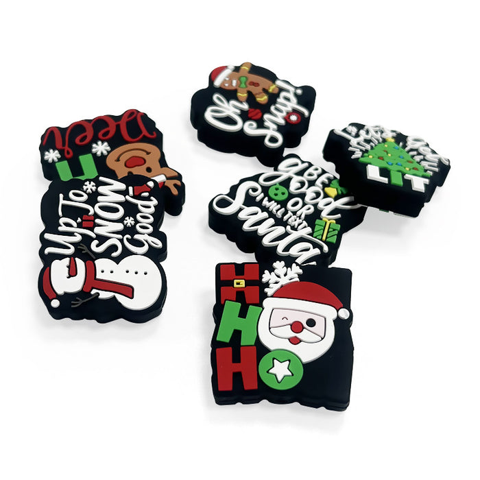 Wholesale Christmas Cartoon Silicone Focal Beads JDC-BDS-HongX003