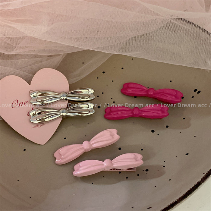 Wholesale New bow metal hair clip with cute side bangs and hair accessories