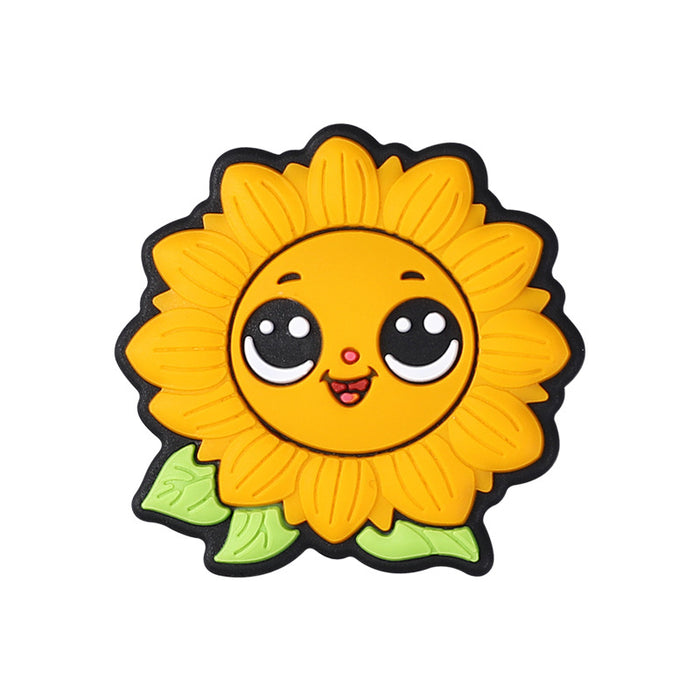 Wholesale 20pcs cartoon highland cow silicone beads diy suit mix food grade  sunflower silicone beads