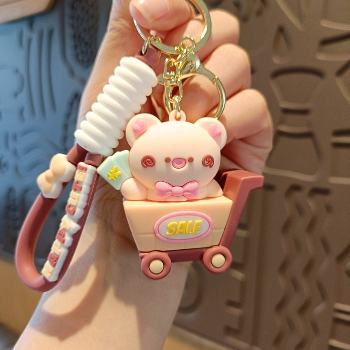 Wholesale Cute Cartoon 3D Doll Silicone Keychain JDC-KC-MingT125