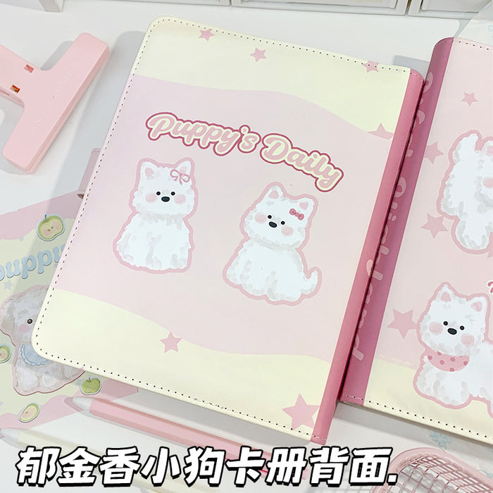 Wholesale 5pcs Tulip Puppy Card Book Removable Loose-leaf Storage Book Small Card Collection Book