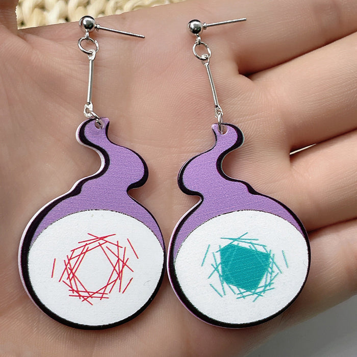 Wholesale creative acrylic anime peripheral jewelry Earrings