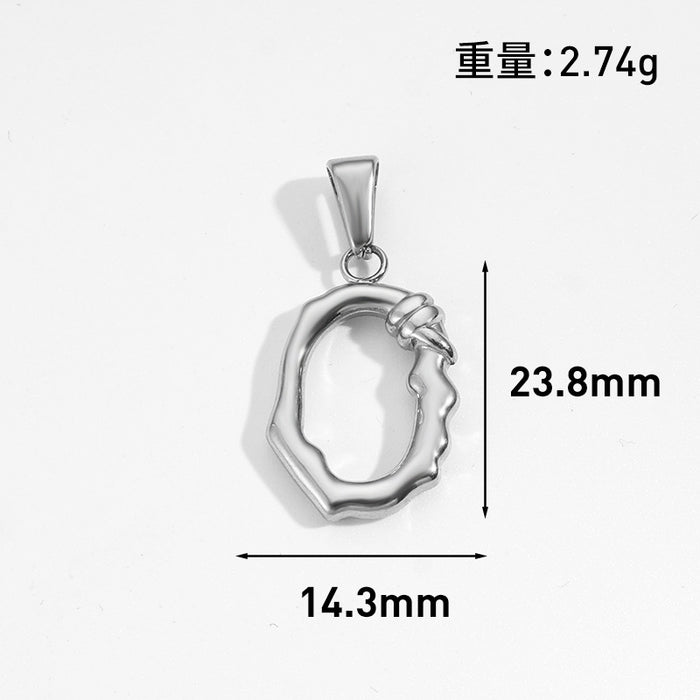 Wholesale 6pcs/set DIY Pendant Stainless Steel Plated 24K Gold Flower Heart  Geometric Jewelry Accessories