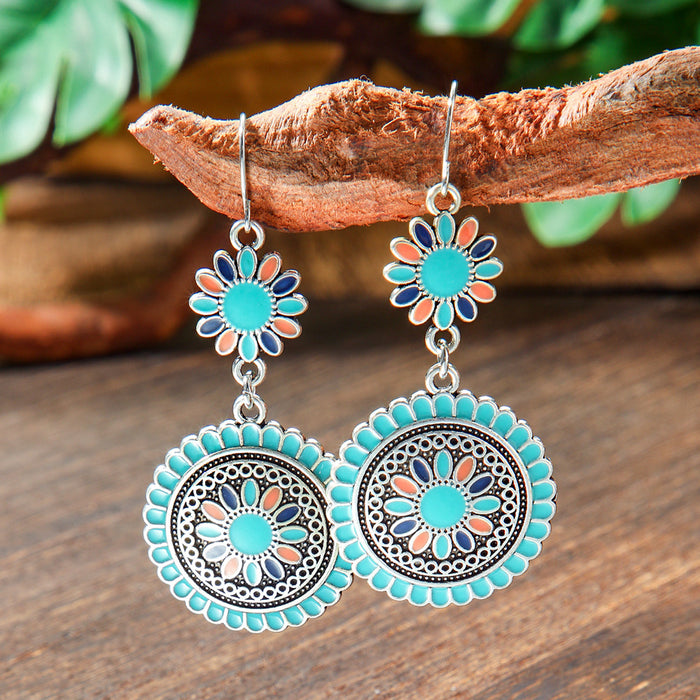 Wholesale Bohemian Drop Acrylic Earrings Vintage Fashion Accessory MOQ≥2