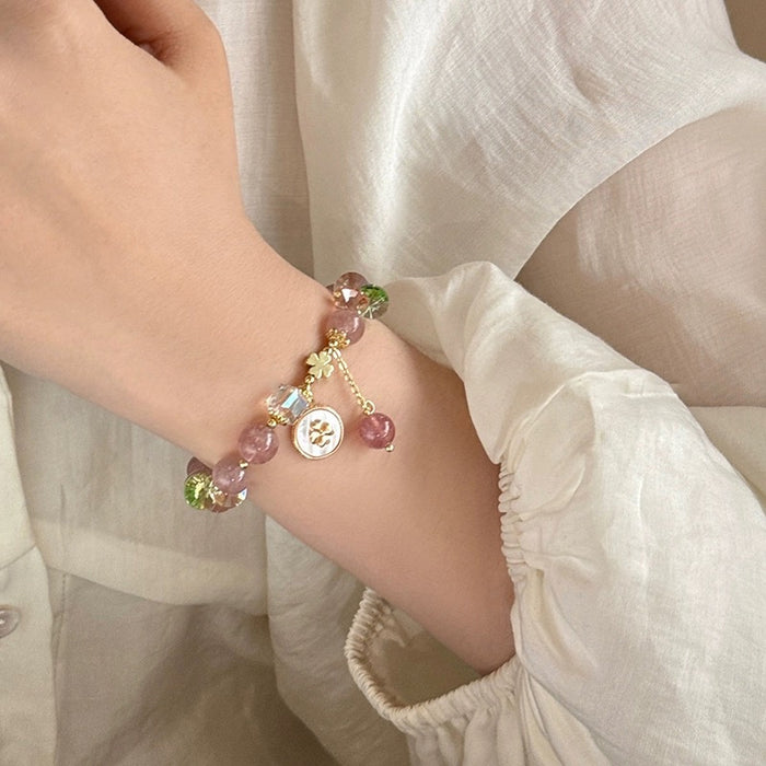 Wholesale Beaded bracelet for women, light luxury, niche, high-end feel, bracelet, flower bracelet, and accessories