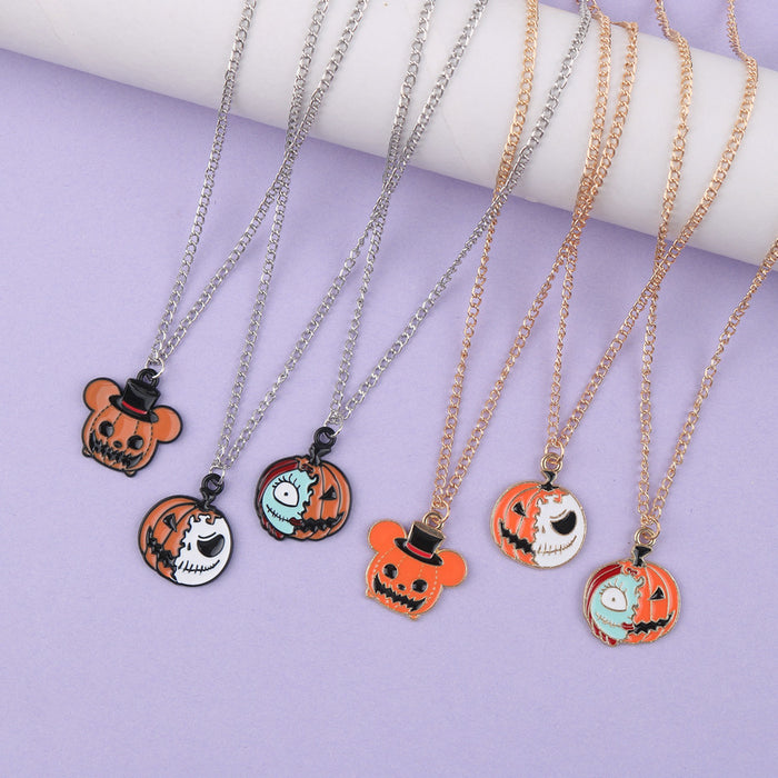 Wholesale Halloween Cartoon Alloy Pendant Necklace JDC-NE-FuYu009