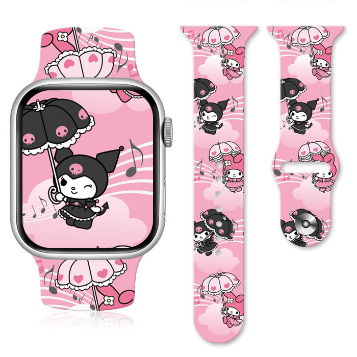 Wholesale Silicone Cartoon Printed Watch Strap JDC-WD-NuoQi008