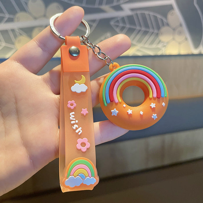 Wholesale PVC Cartoon Donut Keychain JDC-KC-ShiM007