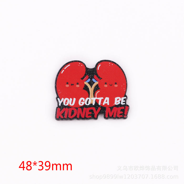 Wholesale Cartoon Organ Acrylic Pin DIY Patch Accessories JDC-FK-OuYie012